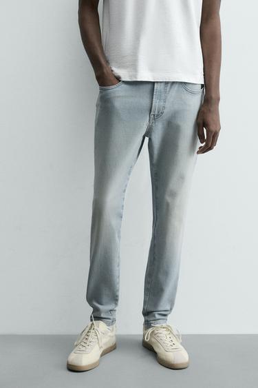 JEANS SKINNY CROPPED FIT - Azul claro de Zara