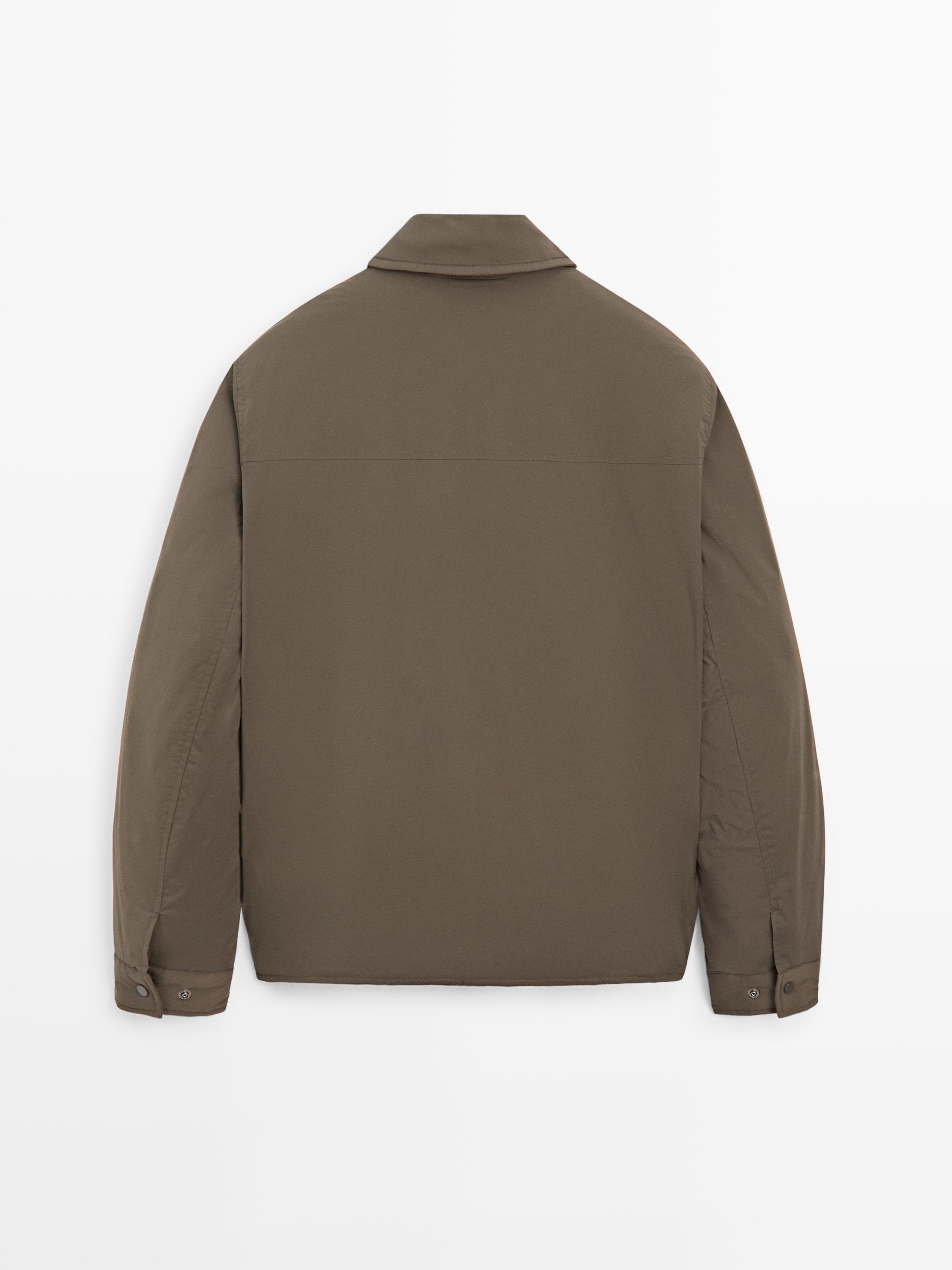 Lightweight water-repellent padded overshirt