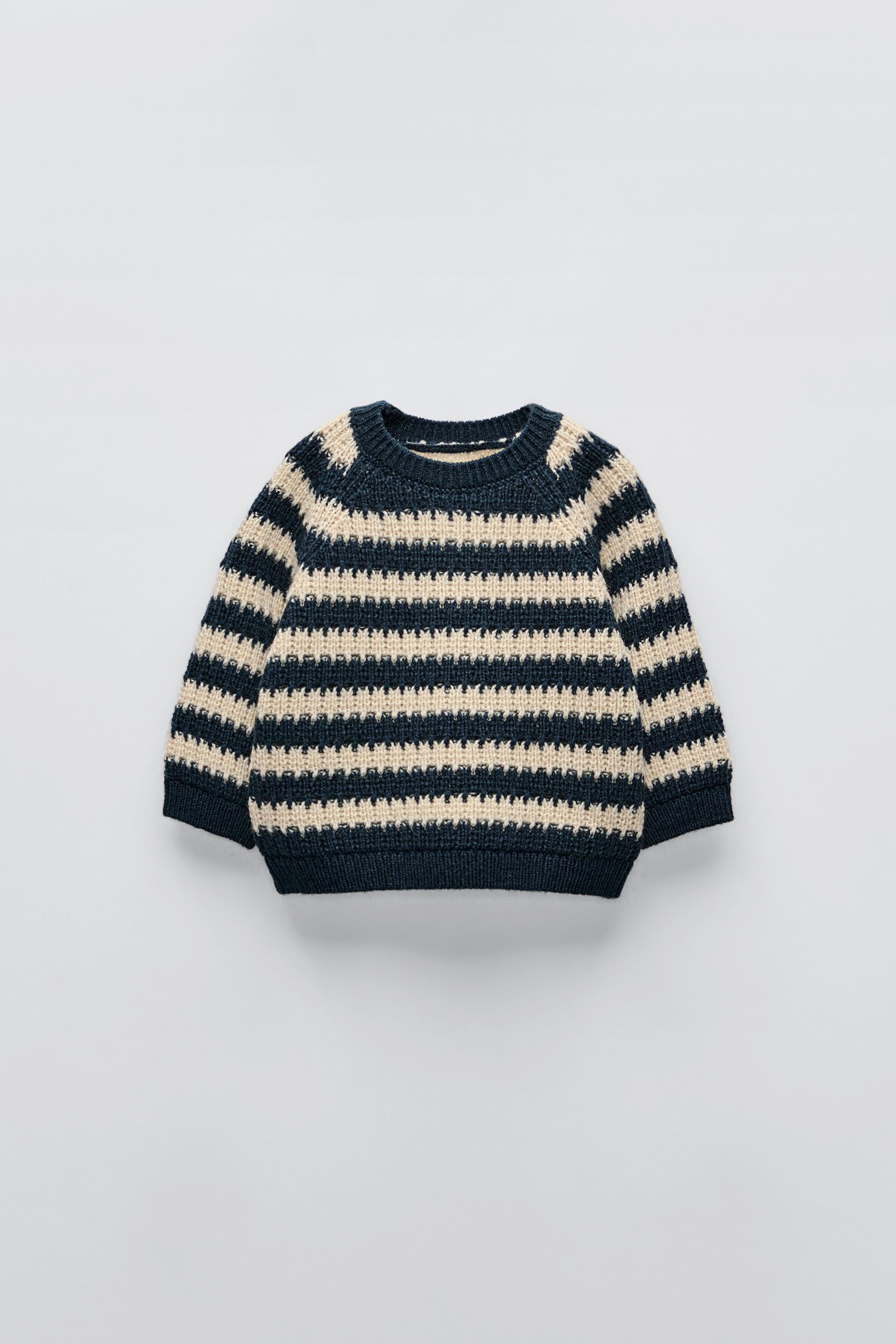 Blue and black striped sweater sale