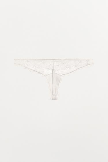LACE THONG - Oyster-white by Zara - Image 5