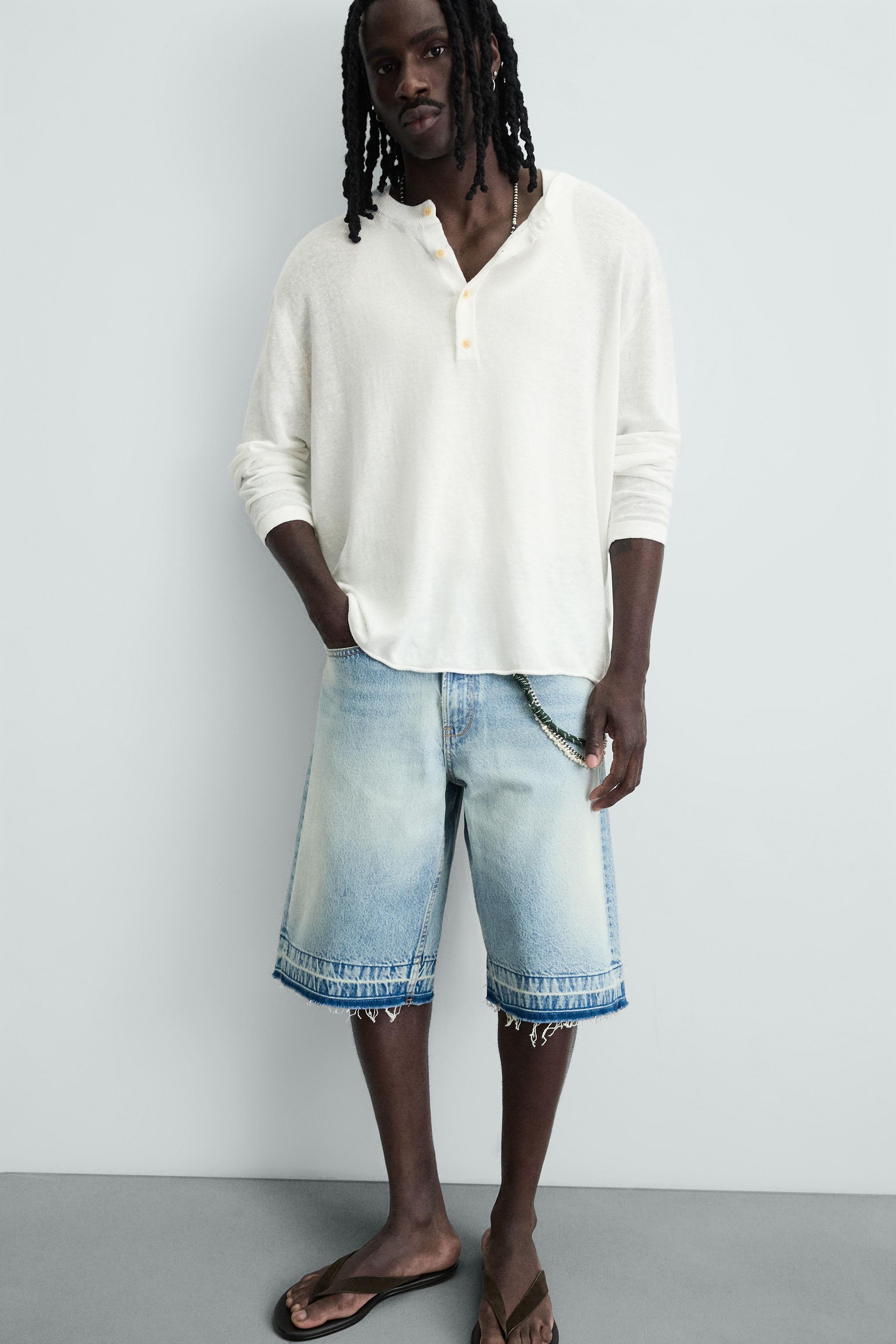 BERMUDA DENIM BAGGY FIT - Azul claro | ZARA Chile
