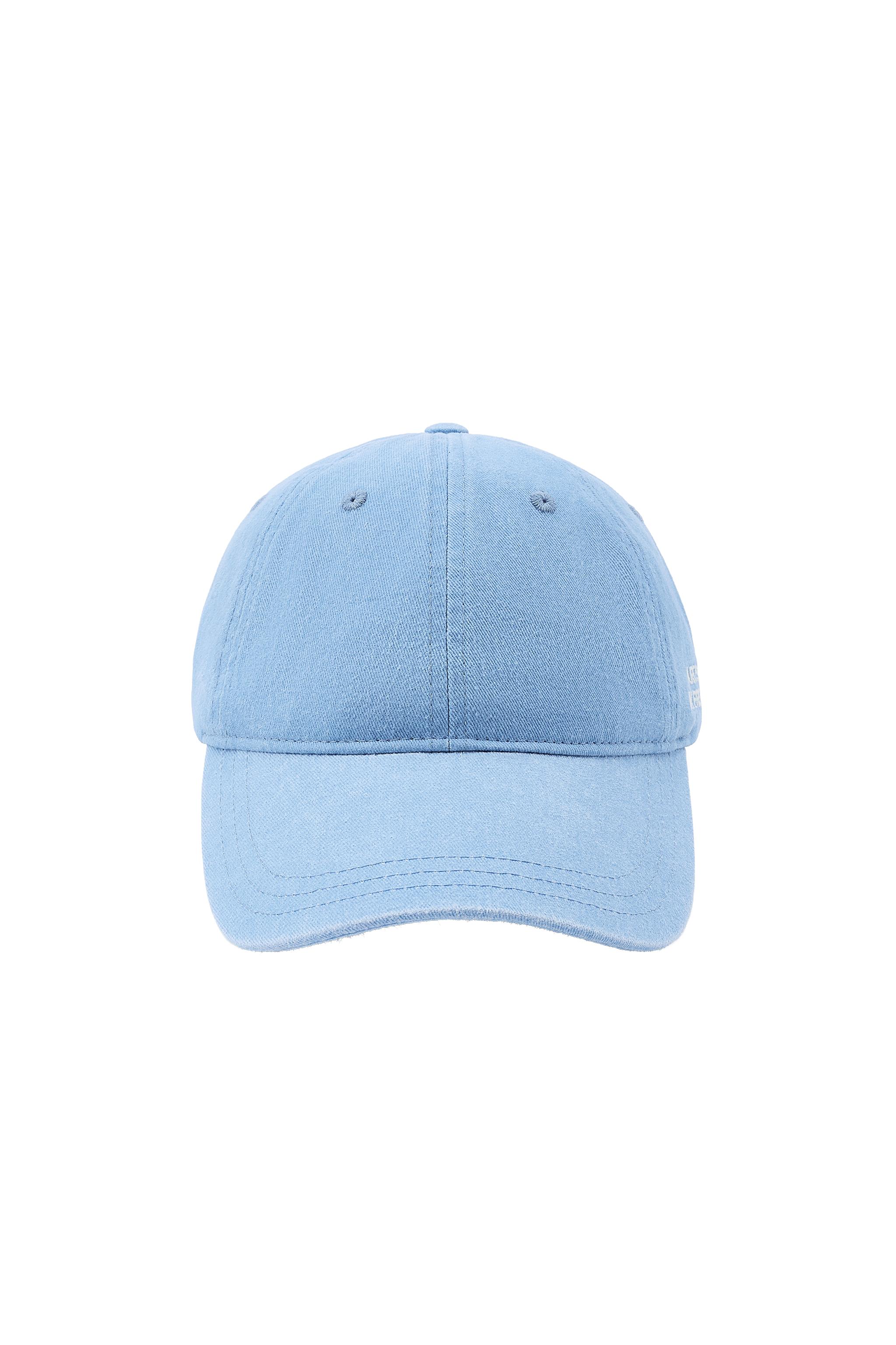 EMBROIDERED TEXT TWILL CAP - Blue | ZARA Canada