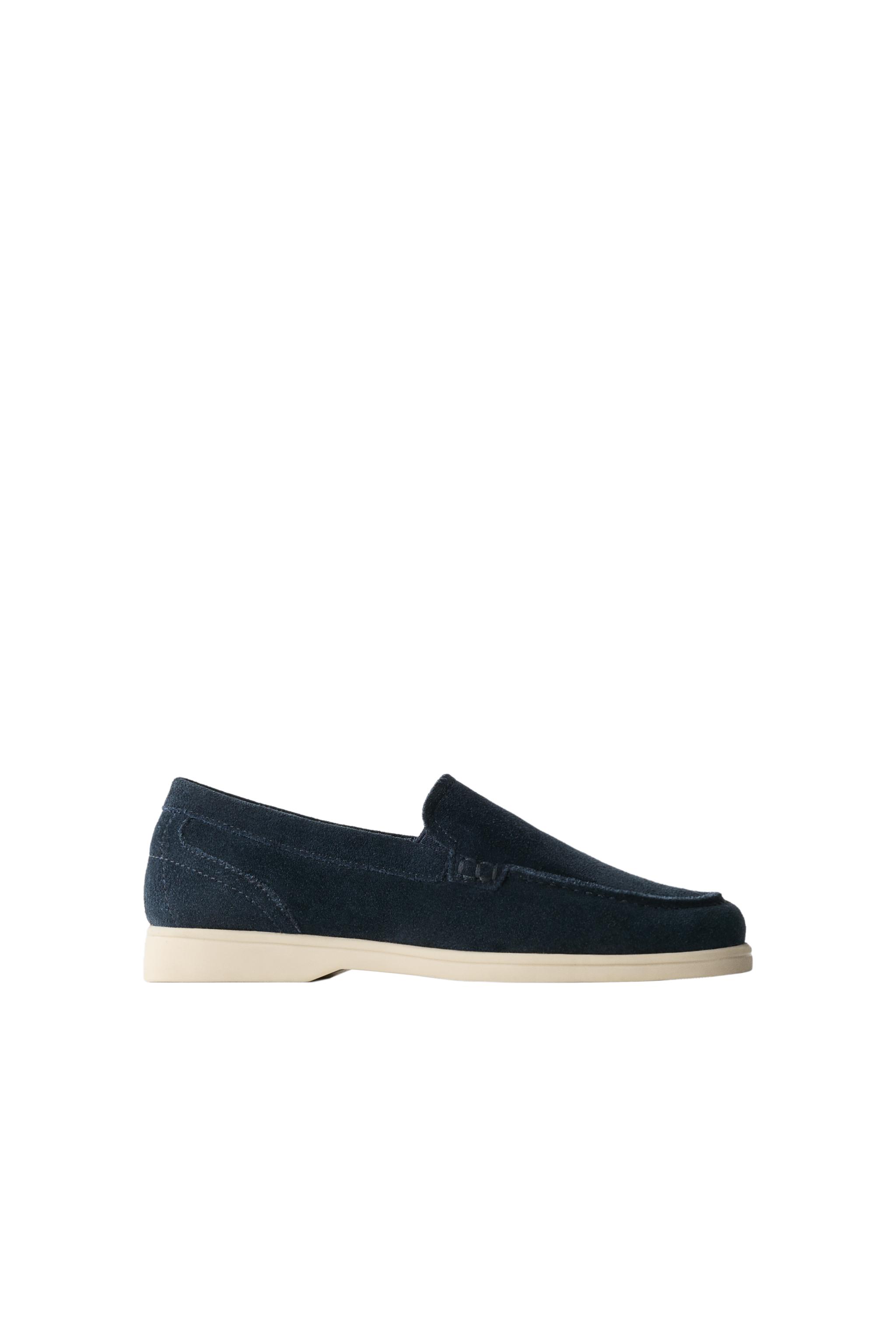 ZARA ザラ レザー デッキシューズ LIMITED EDITION レザーデッキシューズ - マリンブルー | ZARA Japan / 日本