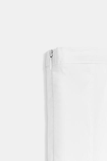 JUPE MI-LONGUE À GODETS TRF - Blanc de Zara - Image 5