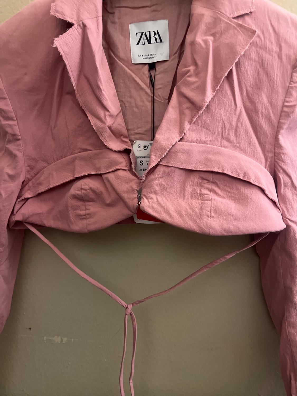 STITCH DETAIL CROPPED BLAZER - Image 5
