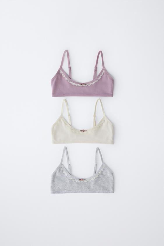9-14 AÑOS/ PACK TRES TOPS PUNTILLA - Multicolor de Zara - Imagen 0