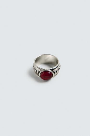 CONTRAST SIGNET RING - Silver by Zara - Image 4