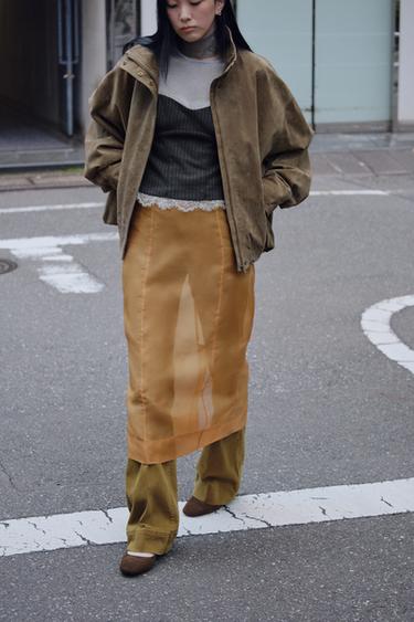 スエードヒールバレリーナシューズブラウンZaraのスエードヒールバレリーナシューズ - ブラウン 