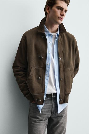 VESTE BIMATIÈRE EN VELOURS CÔTELÉ AVEC ALAMARS - Marron de Zara - Image 5