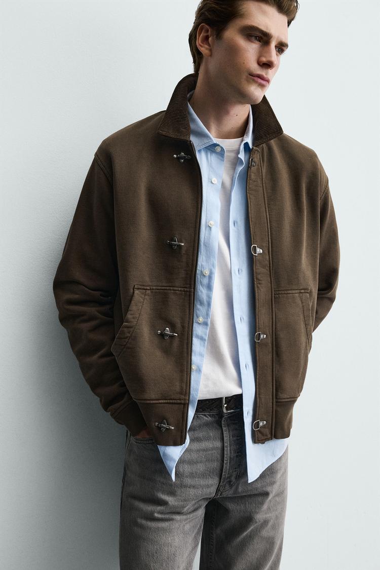 ZARA CORDUROY JACKET WITH FIREMAN CLASPS