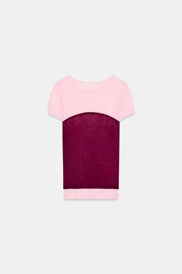 SUPIMA® DOUBLE EFFECT T-SHIRT - Burgundy by Zara - Image 4