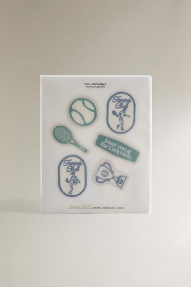 SET OF THERMO-ADHESIVE TENNIS PATCHES (SET OF 6) - Green by Zara - Image 4