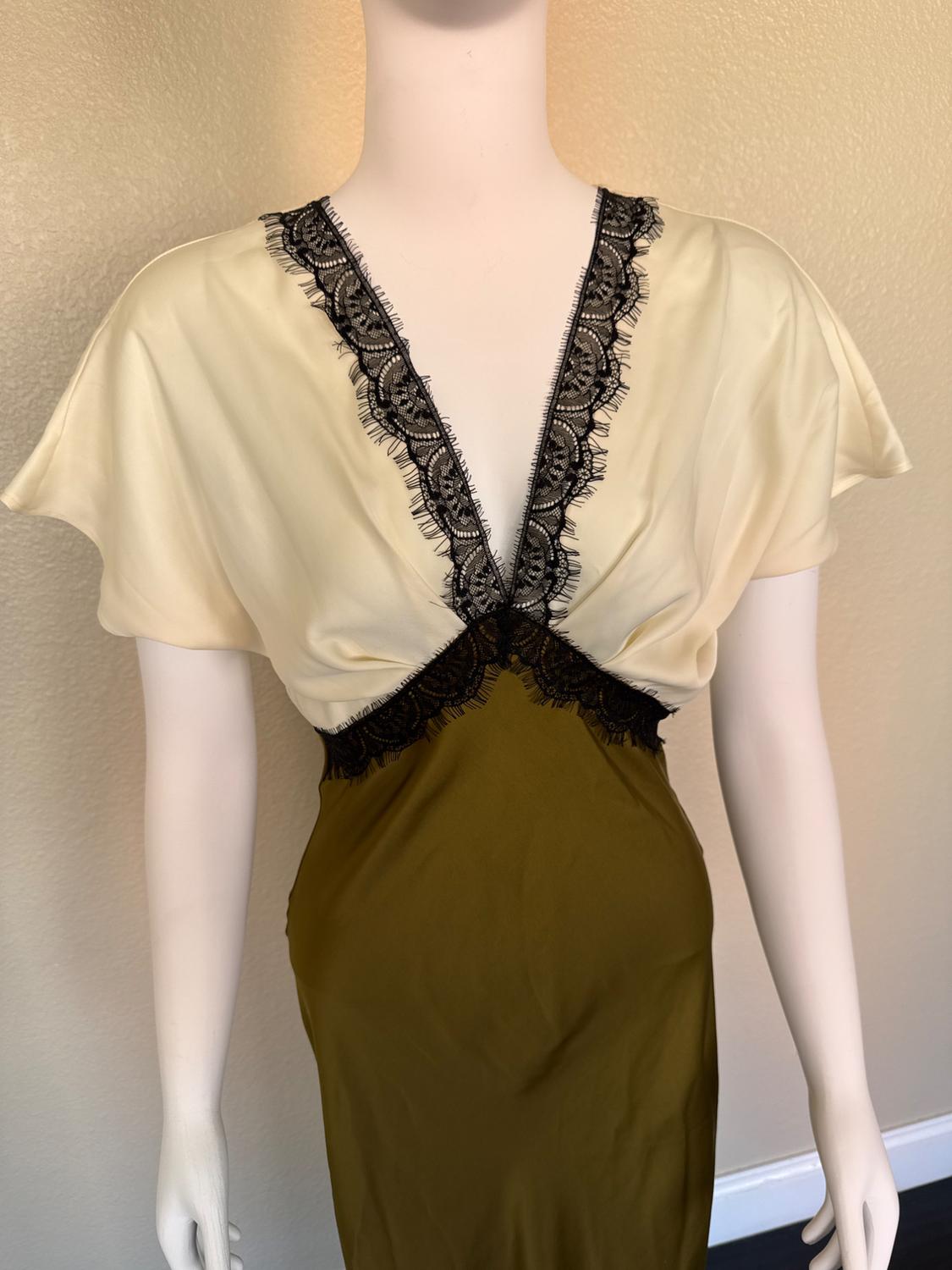 SILK DRESS LACE DETAIL - Image 4