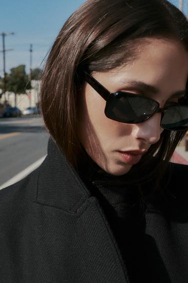 LONG DOUBLE-BREASTED COAT - Black by Zara - Image 6