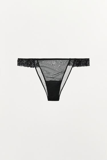 CALCETES GEORGETTE AMB PUNTA - Negre de Zara
