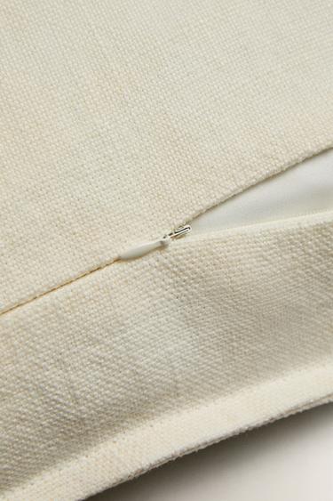 LINEN CUSHION COVER WITH TOPSTITCHING - White by Zara - Image 5