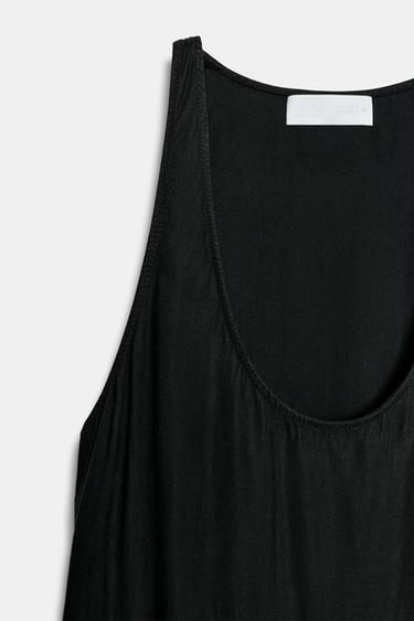 ROBE MI-LONGUE EN LYOCELL - Noir de Zara - Image 6