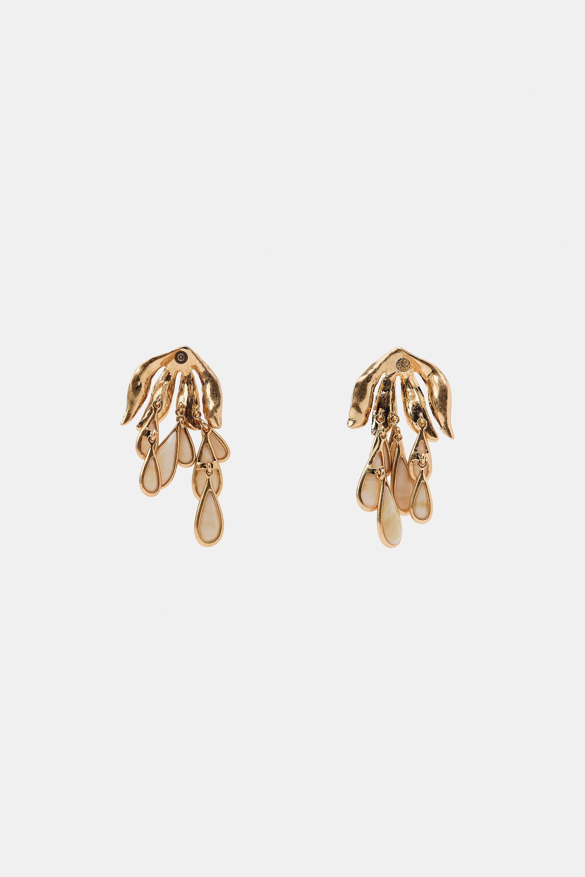 METALLIC TEARDROP EARRINGS