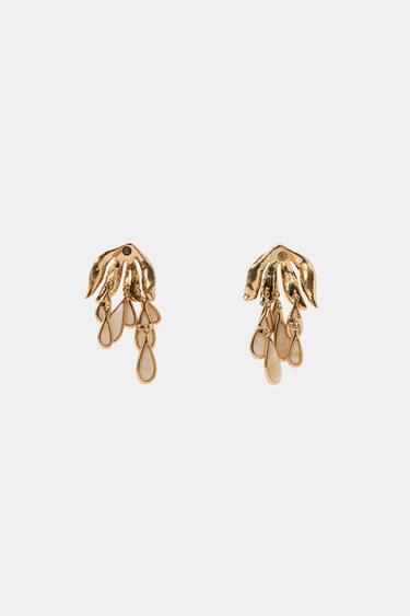METAL TEARDROP EARRINGS - Golden by Zara - Image 2
