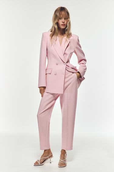 PANTALÓN TOBILLERO TIRO ALTO - Rosa de Zara