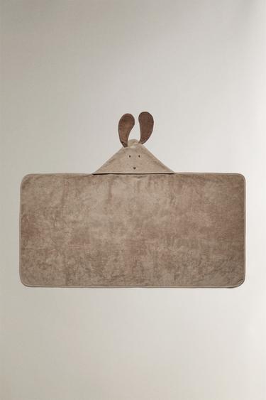 CHILDREN'S HOODED DOG BATH TOWEL - Brown by Zara - Image 2