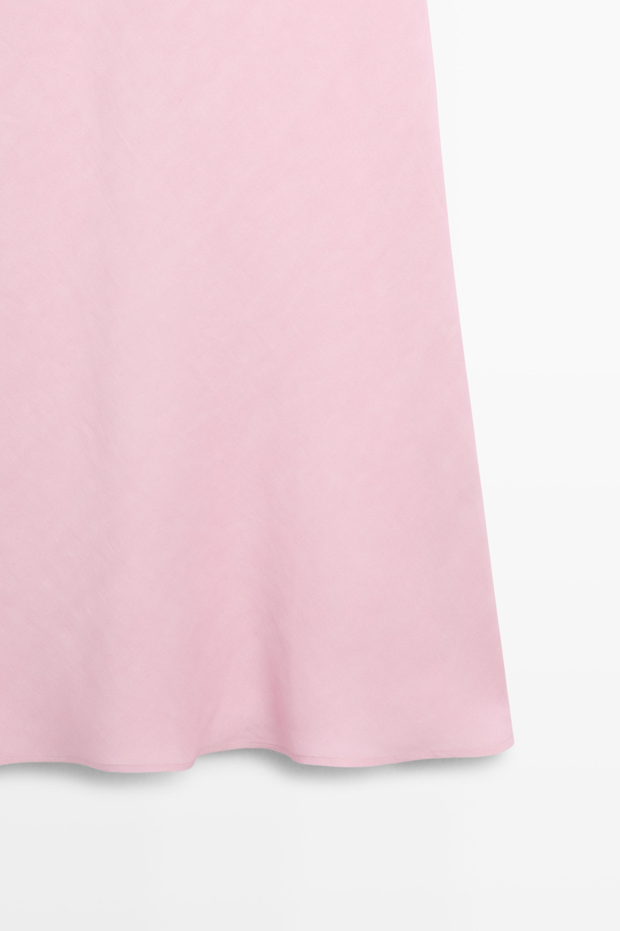 Flowing linen-blend midi dress