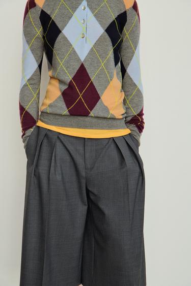 POLO 100 % LAINE À LOSANGES - Multicolore de Zara - Image 0