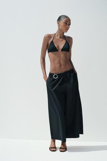 PANTALÓN CULOTTE - Negro de Zara - Imagen 0