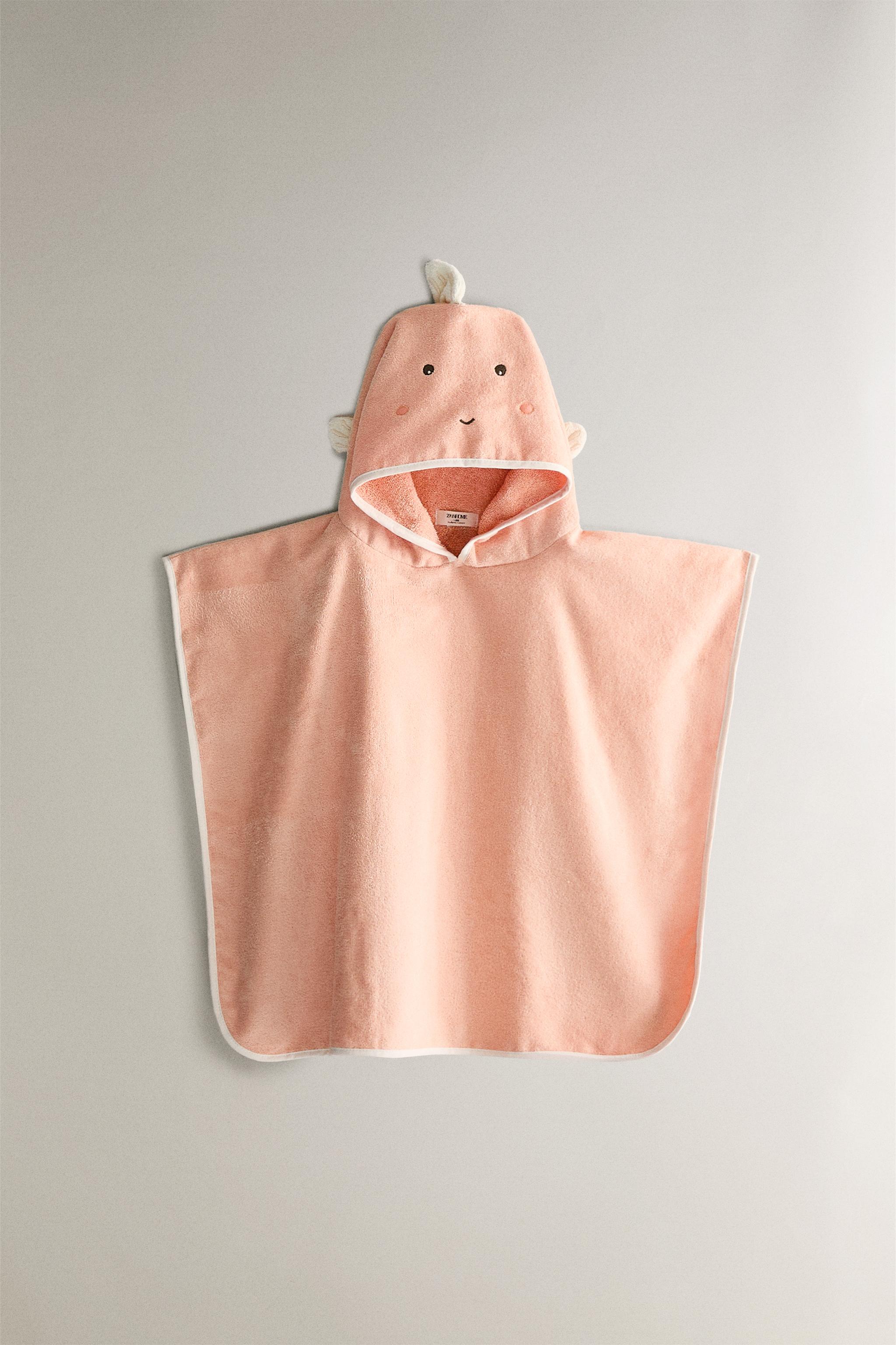 PONCHO DE PLAGE ENFANT VELOURS POISSON