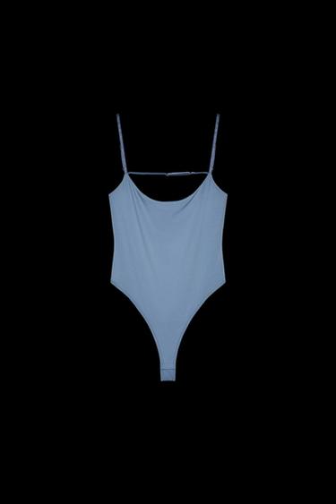 SCHULTERFREIER BODY AUS POLYAMID - Blau / Grau von Zara - Bild 0