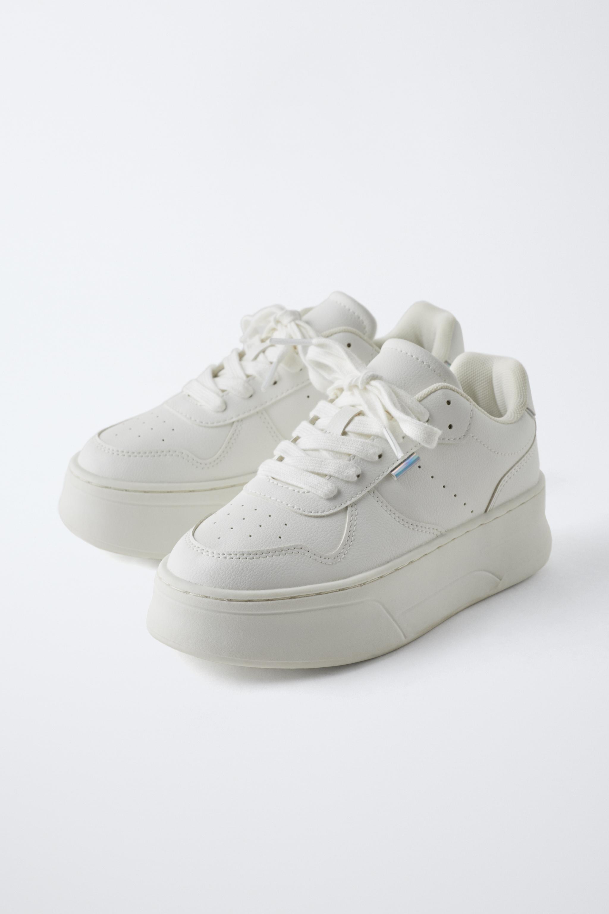 フラットフォームスニーカー - ホワイト | ZARA Japan / 日本