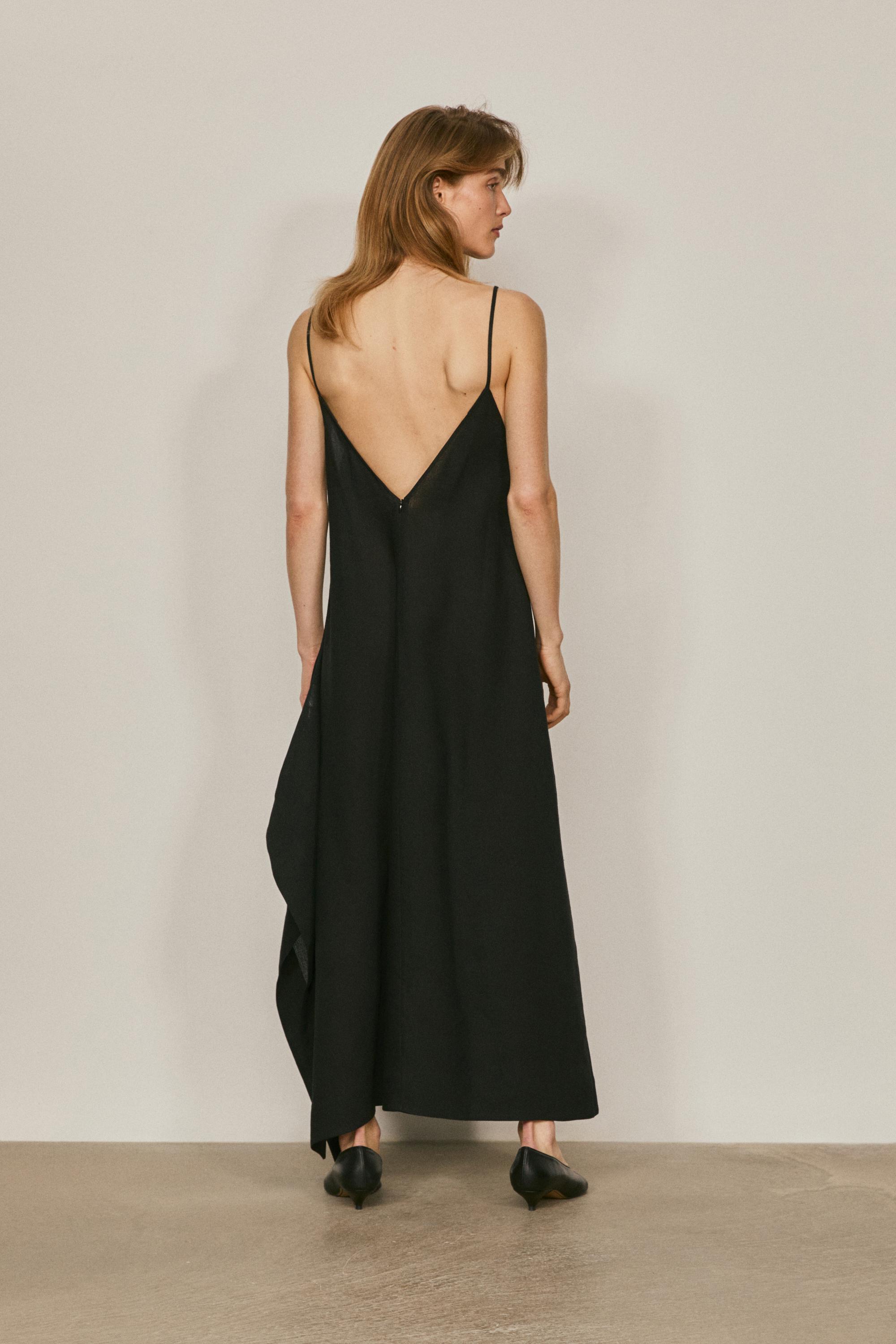 Flowing linen blend slip dress - LIMITED EDITION