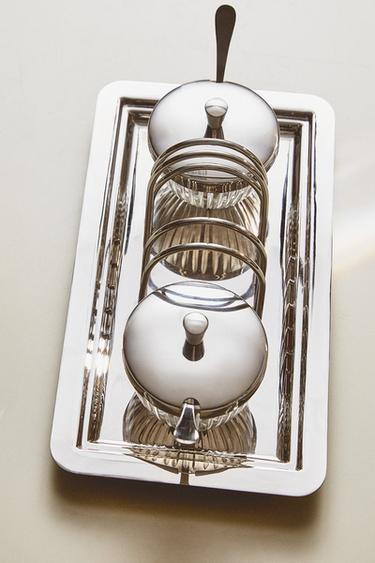 SUPORTE TORRADAS AÇO INOXIDÁVEL E RECIPIENTES - Prata da Zara
