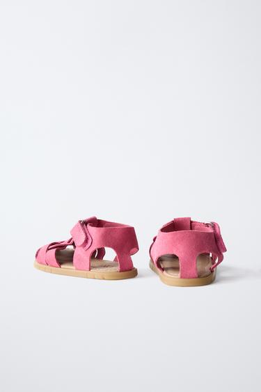 LEATHER BAREFOOT CAGE SANDALS - Pink by Zara - Image 5