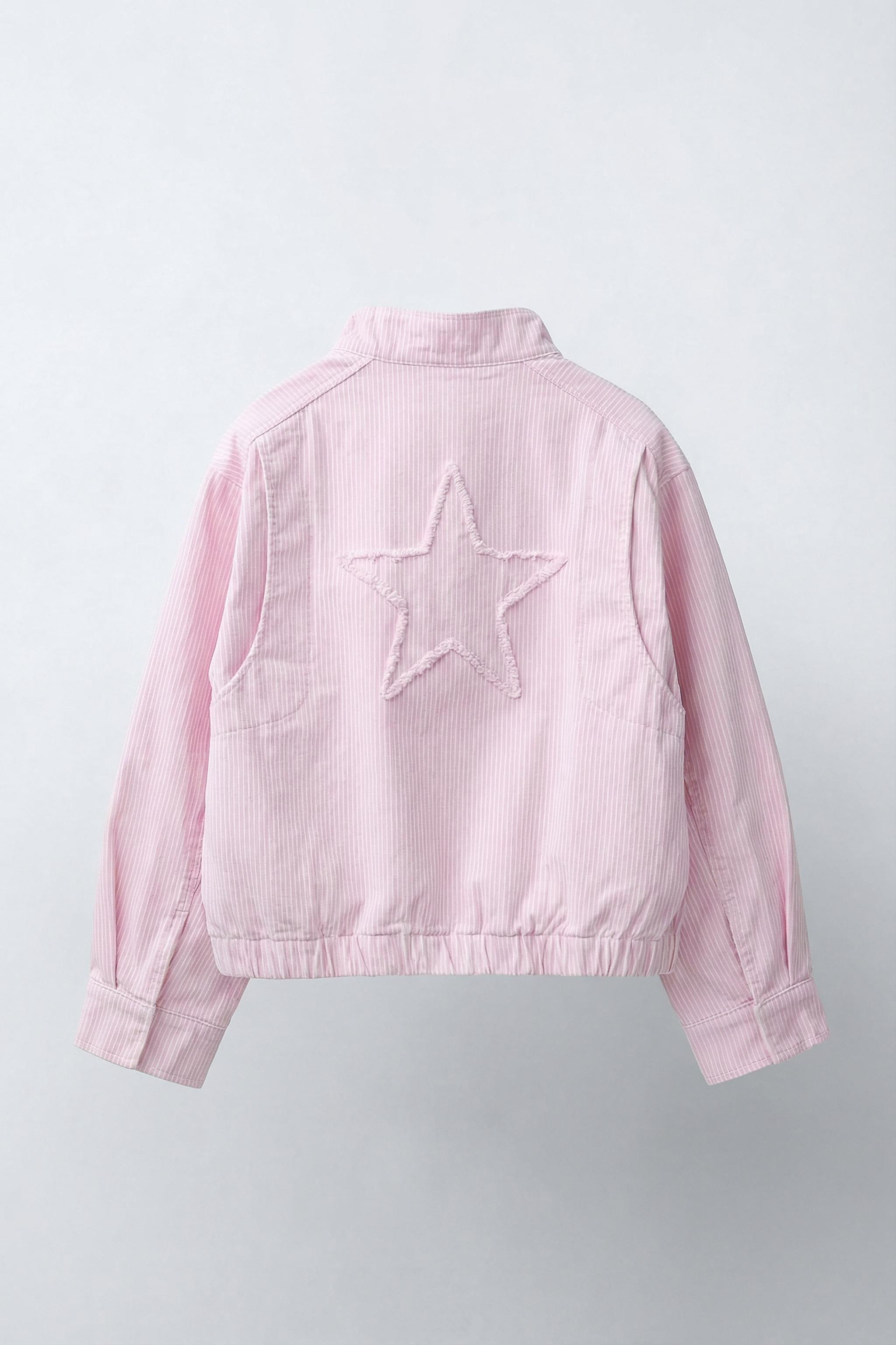 ツイルストライプジャケット - ピンク/ホワイト | ZARA Japan / 日本