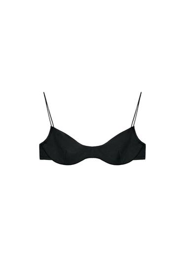 PLAIN UNDERWIRED BIKINI TOP - Black by Zara