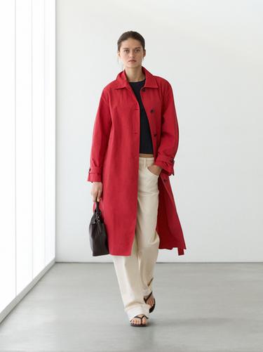 Zara Technical cotton trench coat - Red