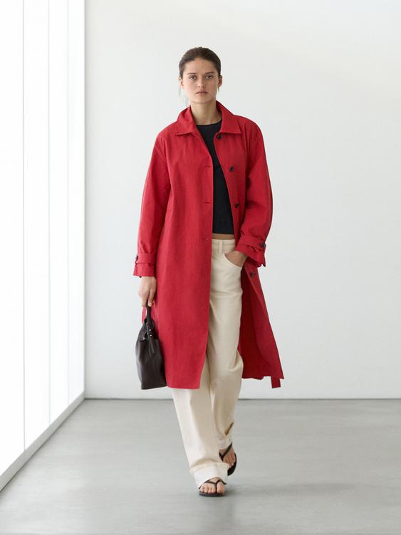 Technical cotton trench coat from Zara - $320
