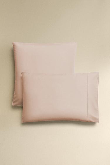 PERCALE PILLOWCASE (300 THREAD COUNT) - Pink by Zara