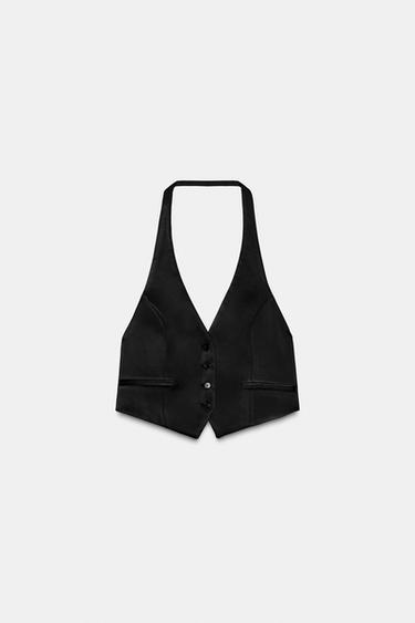 GILET HALTER DOS NU - Noir de Zara - Image 5