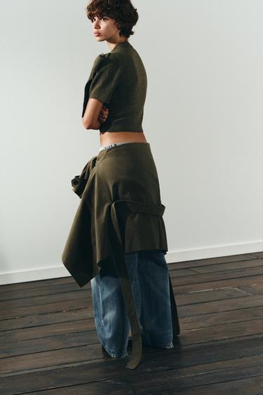 BOW KNIT TOP - Green marl by Zara - Image 2