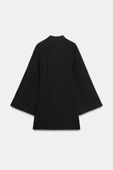 ROBE COURTE À BRANDEBOURGS - Noir de Zara - Image 6