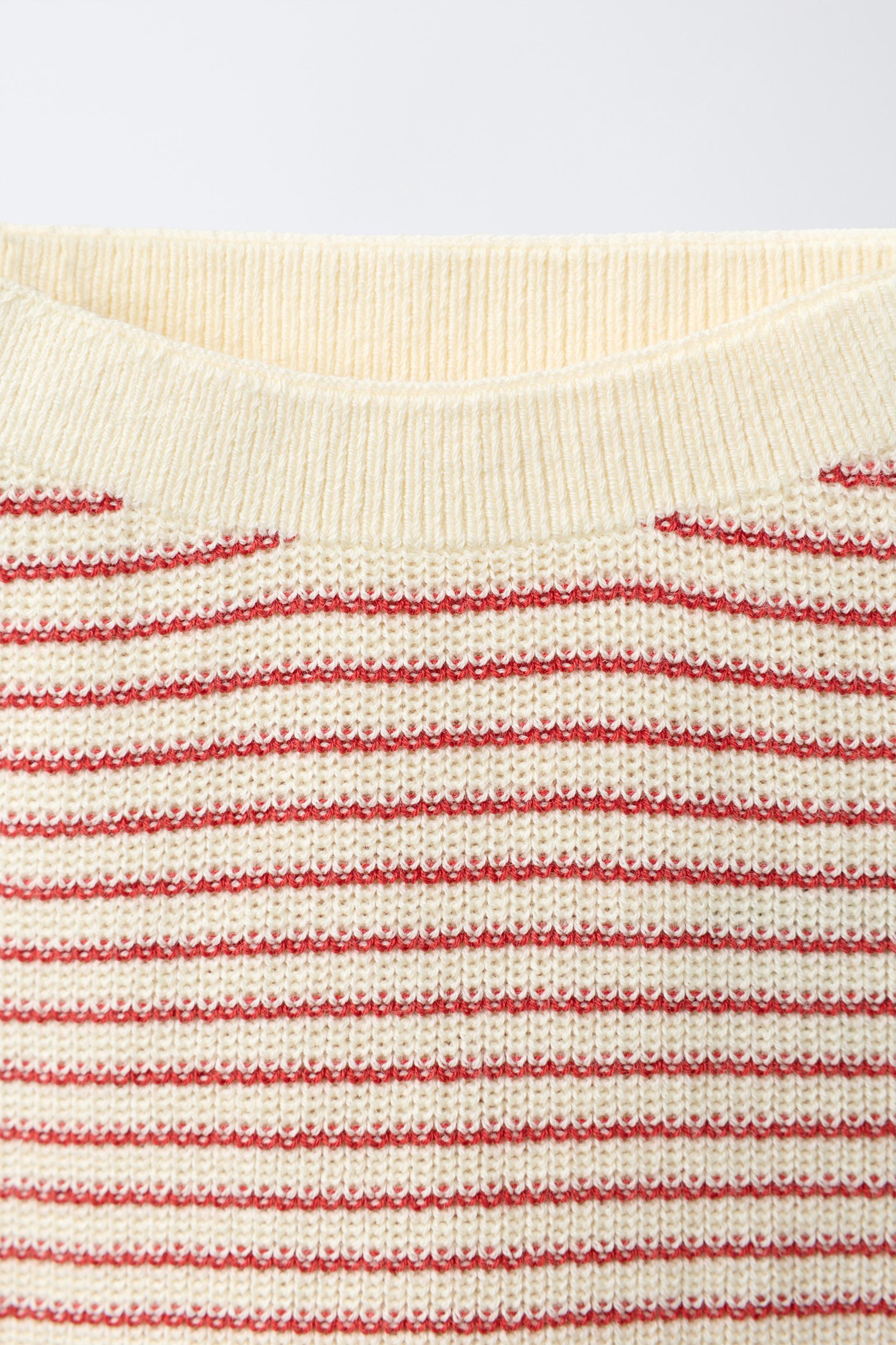 STRIPED KNIT PANTS