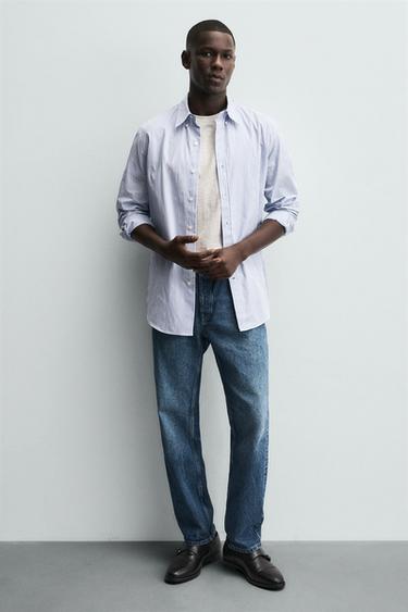 حذاء جلدي بإبزيم مزدوج - أسود الخاص بـ Zara