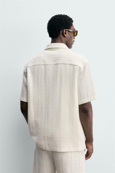 REGULAR FIT TEXTURED SHIRT - Ecru by Zara - Image 2