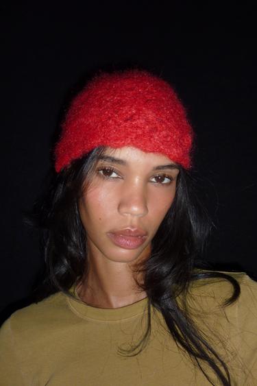KNIT SKULL CAP — Red 2