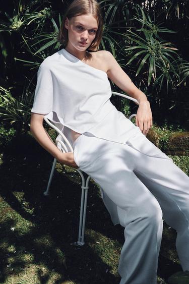 ASYMMETRIC LONG TOP - White by Zara - Image 4