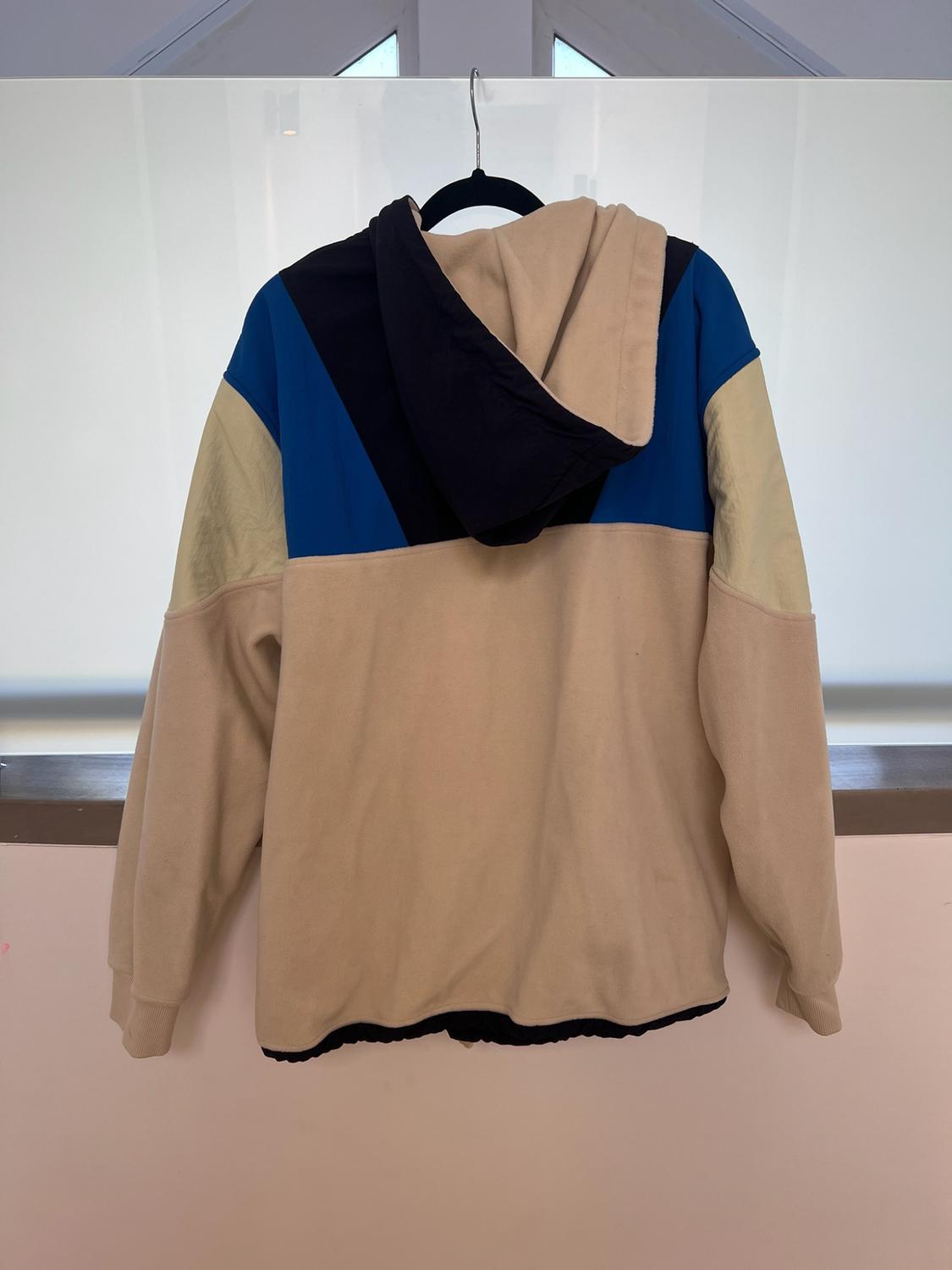 COLOUR BLOCK FLEECE HOODIE - Image 2