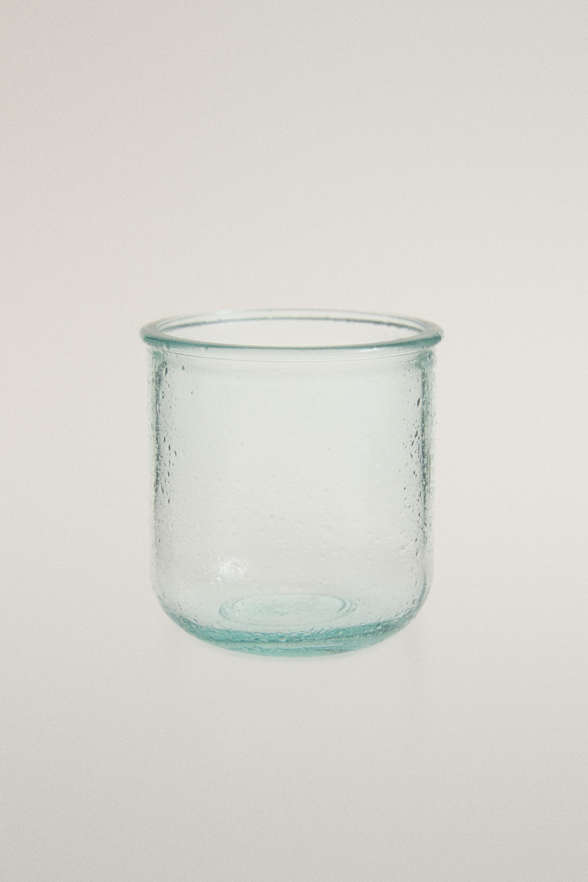 BUBBLE GLASS TOOTHBRUSH TUMBLER — Blue