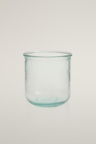 BUBBLED GLASS TOOTHBRUSH HOLDER - Blue by Zara - Image 0